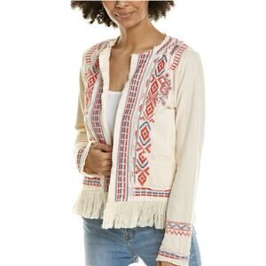 NWT JOHNNY WAS YATZIL Fringe JACKET Size XS Women Color VAN A001867